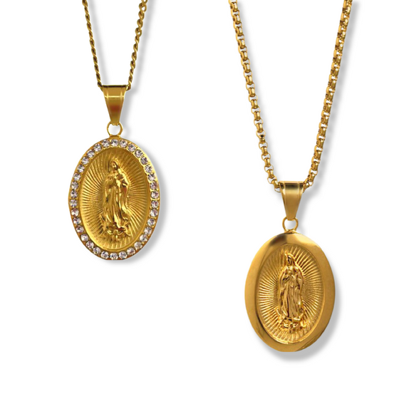 Large Virgin Mary Necklace