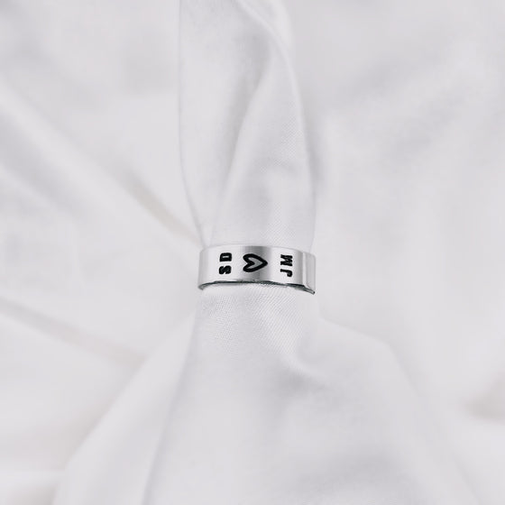 Couples Initials Ring Custom Jewelry