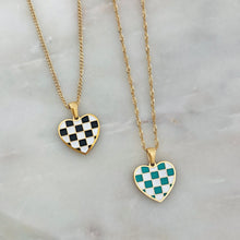  Checkered Heart Necklace