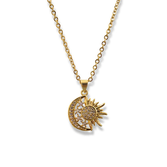 Celestial Pendant Necklace Gold