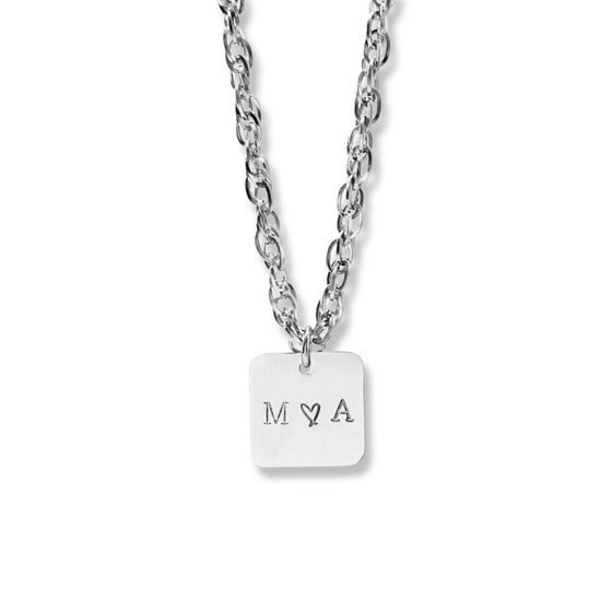 Custom Square Pendant Necklace